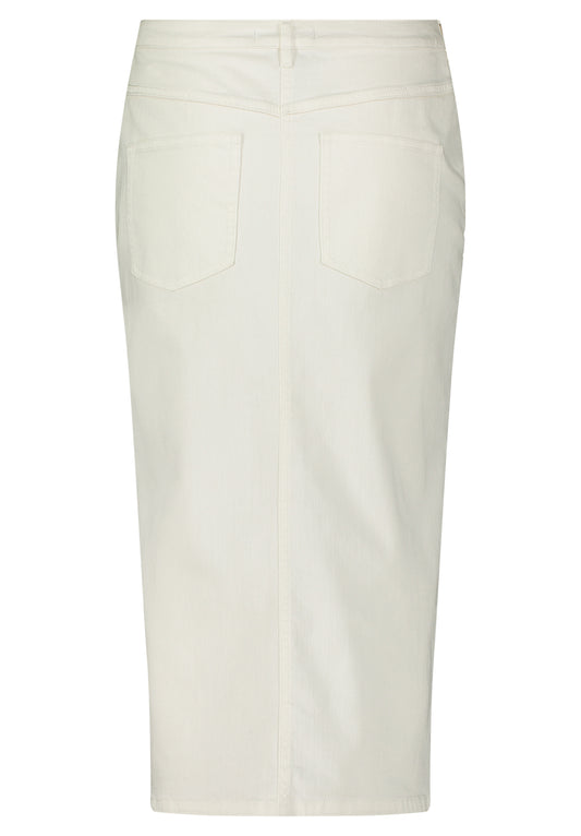 Rock Mittellang Casual Offwhite Bild 2