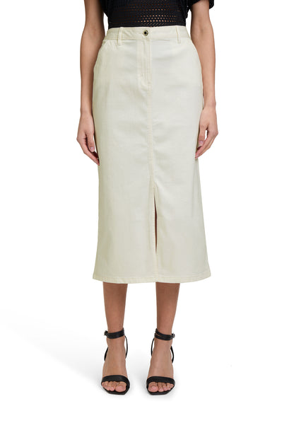 Rock Mittellang Casual Offwhite Bild 3