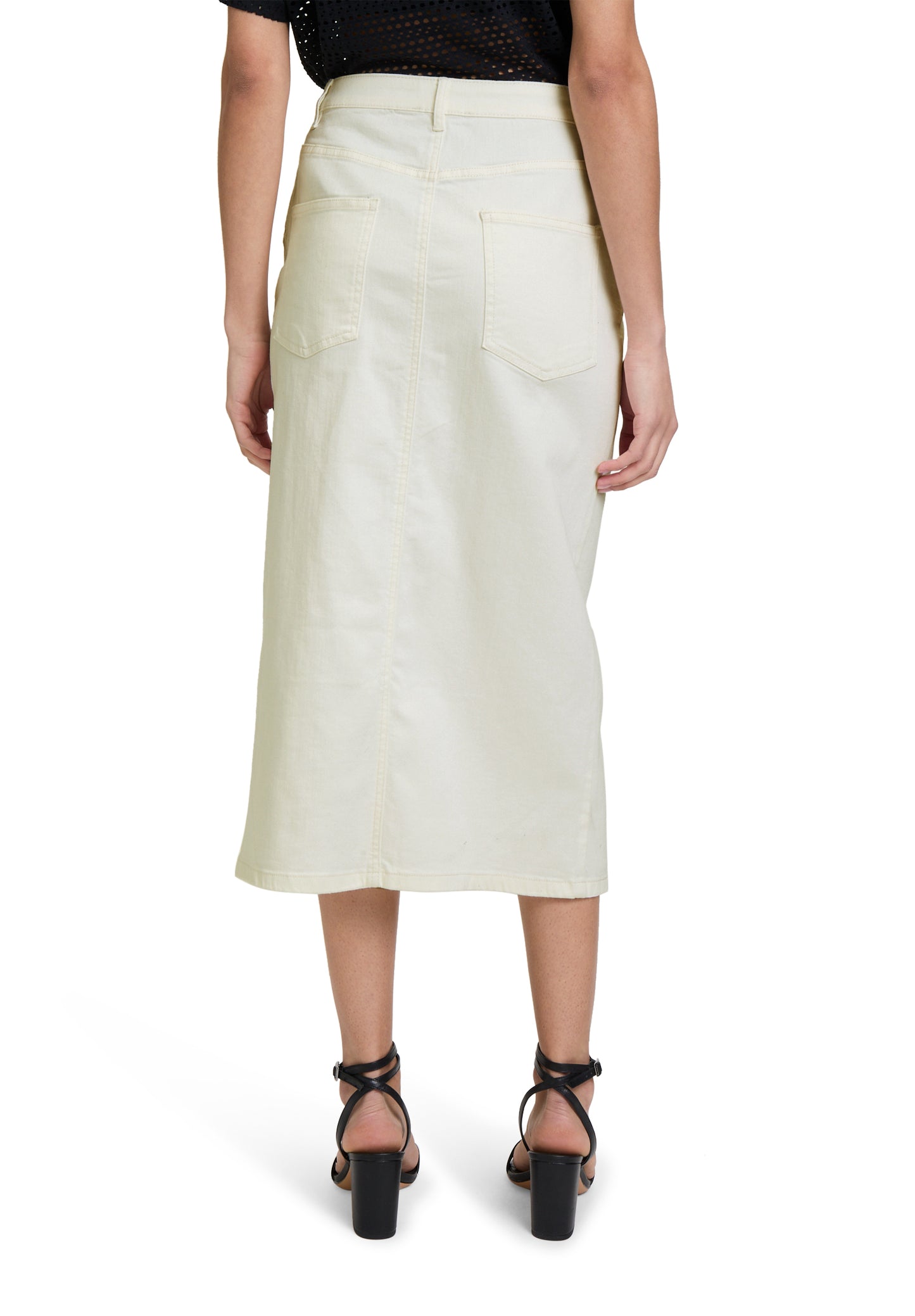 Rock Mittellang Casual Offwhite Bild 4