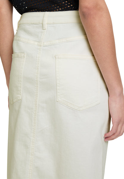 Rock Mittellang Casual Offwhite Bild 7