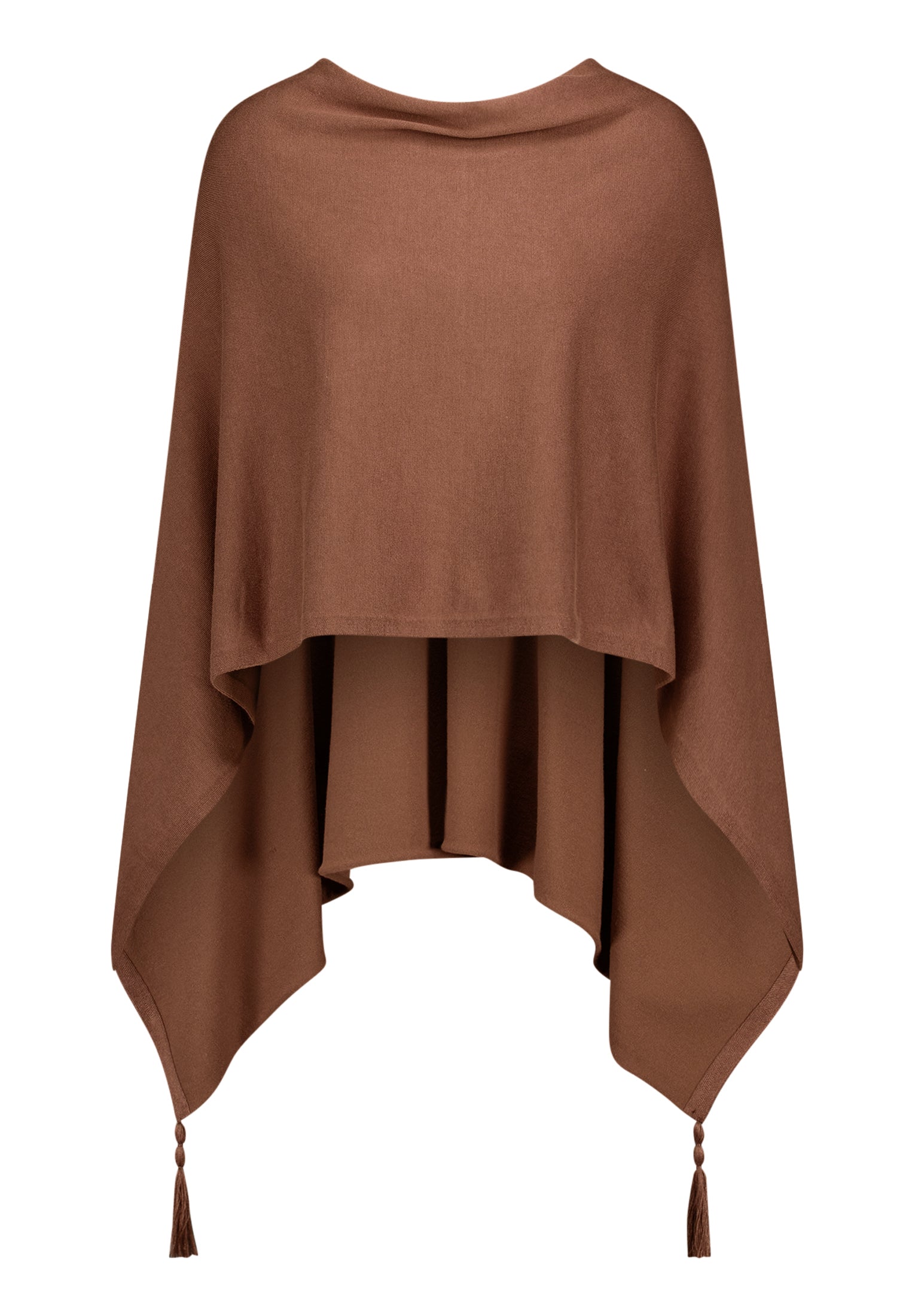 Strick-Poncho Dark Coffee Bild 1