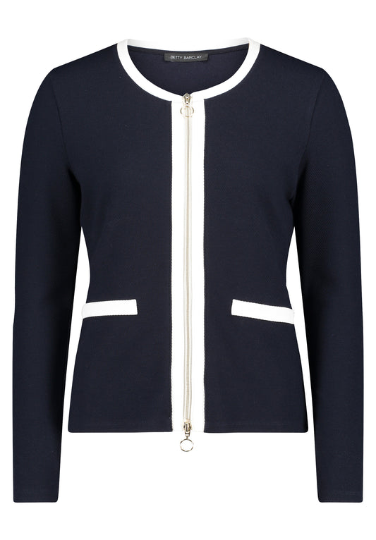 Shirt Jacke Kurz 1/1 Arm Patch Dark Blue/Cream Bild 1