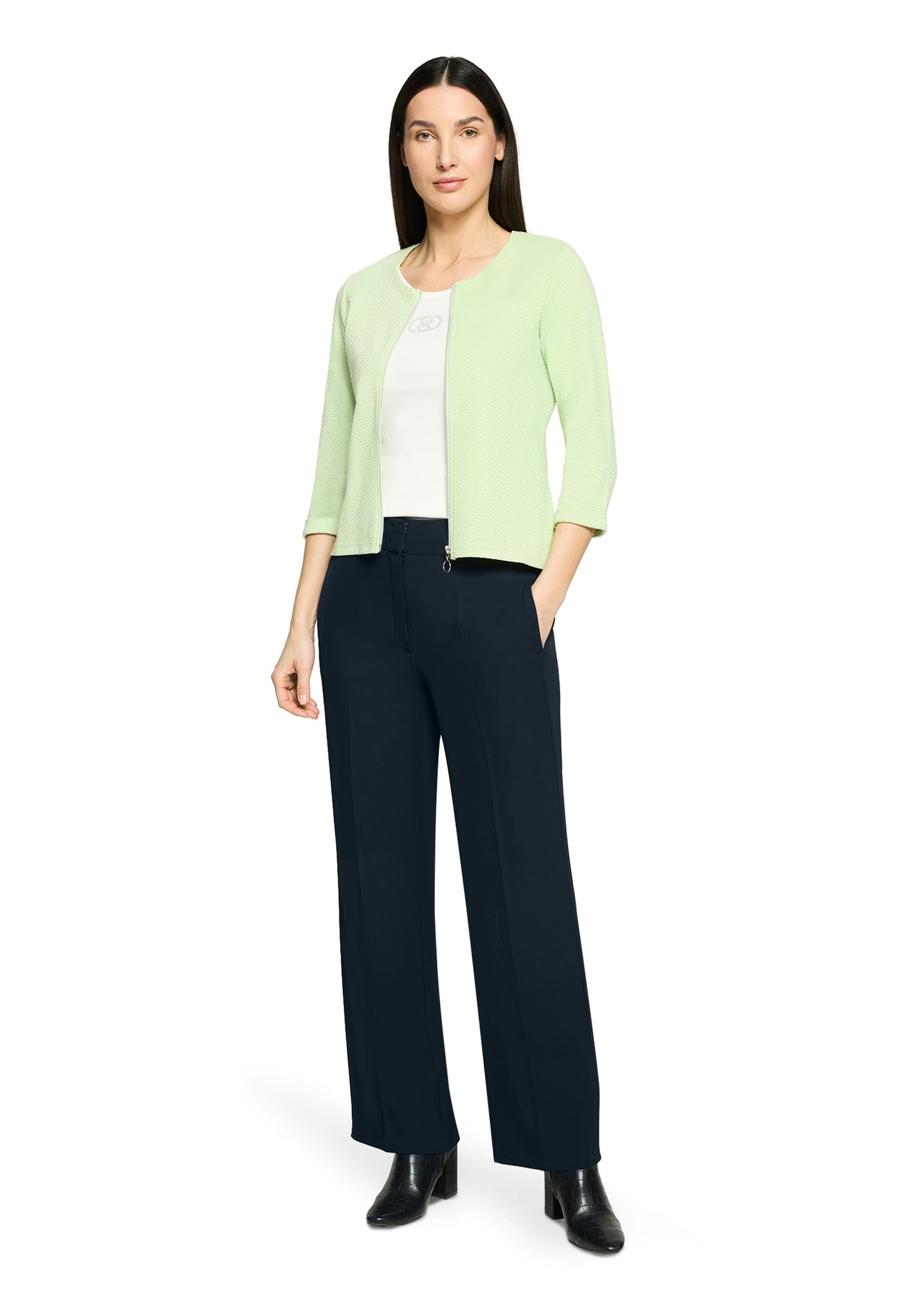 Shirt Jacke Kurz 3/4 Arm Foam Green Bild 5