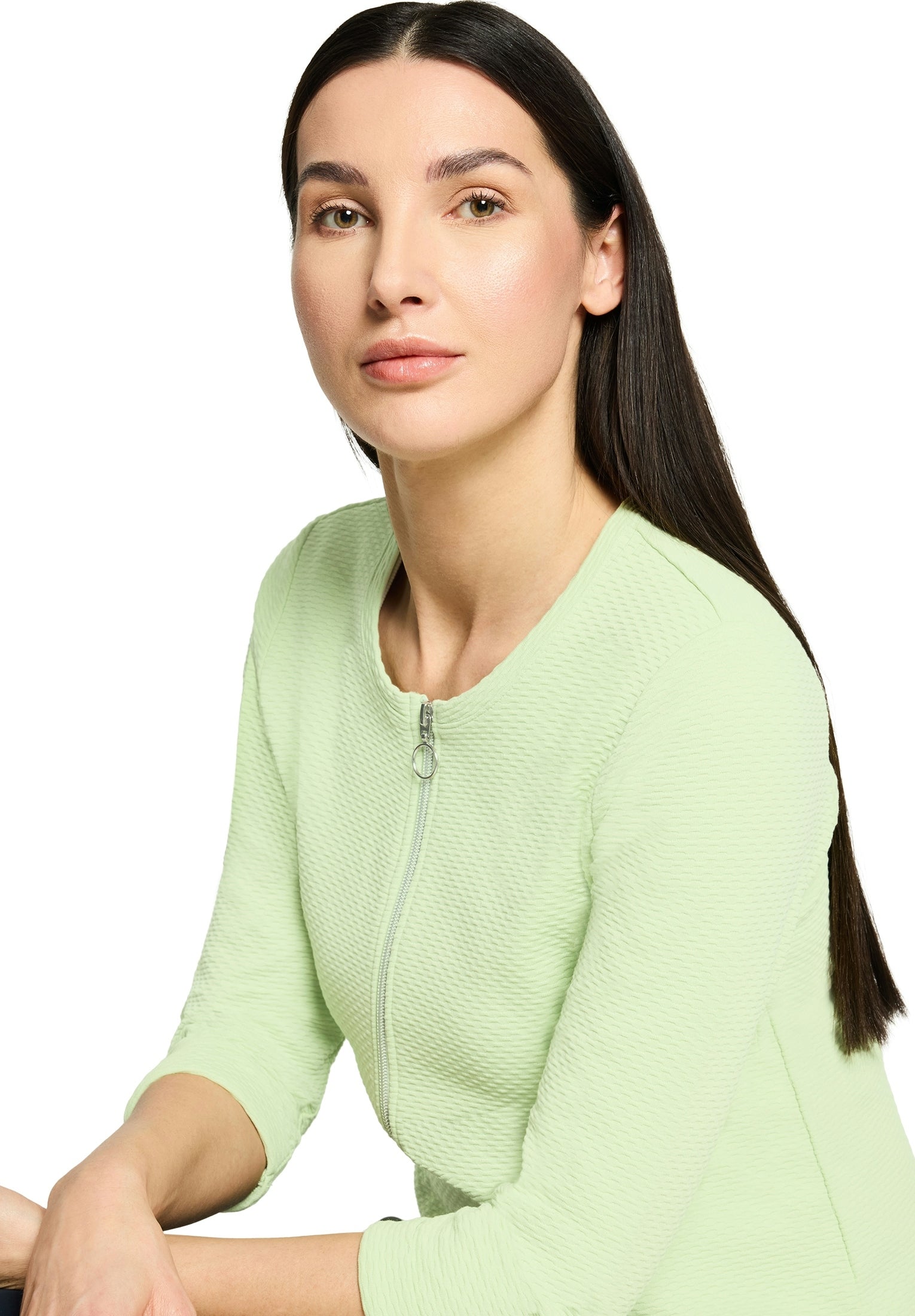 Shirt Jacke Kurz 3/4 Arm Foam Green Bild 6
