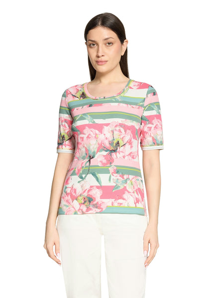 Shirt Kurz 1/2 Arm Rosé/Cream Bild 1
