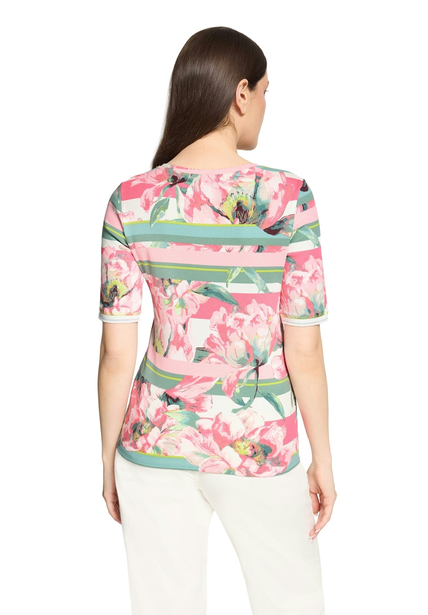 Shirt Kurz 1/2 Arm Rosé/Cream Bild 2