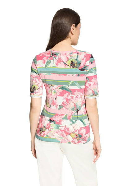 Shirt Kurz 1/2 Arm Rosé/Cream Bild 2