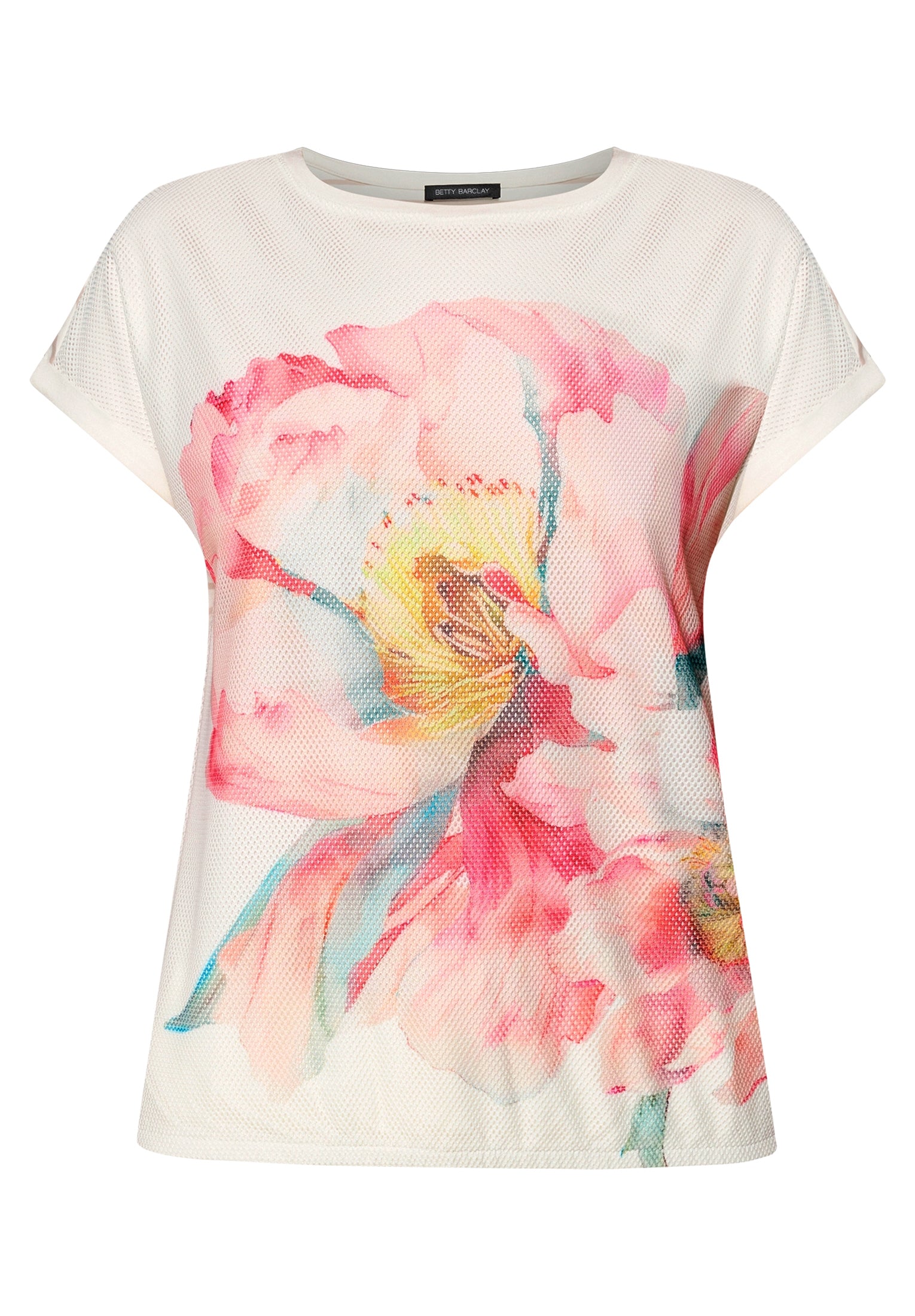 Shirt Kurz 1/2 Arm Patch Cream/Rosé Bild 1