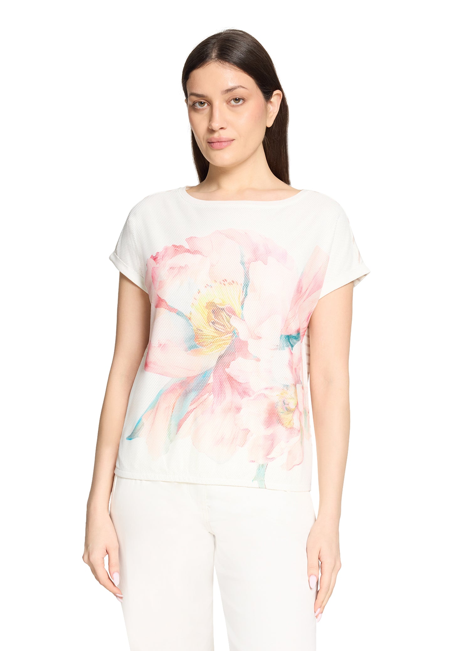 Shirt Kurz 1/2 Arm Patch Cream/Rosé Bild 2