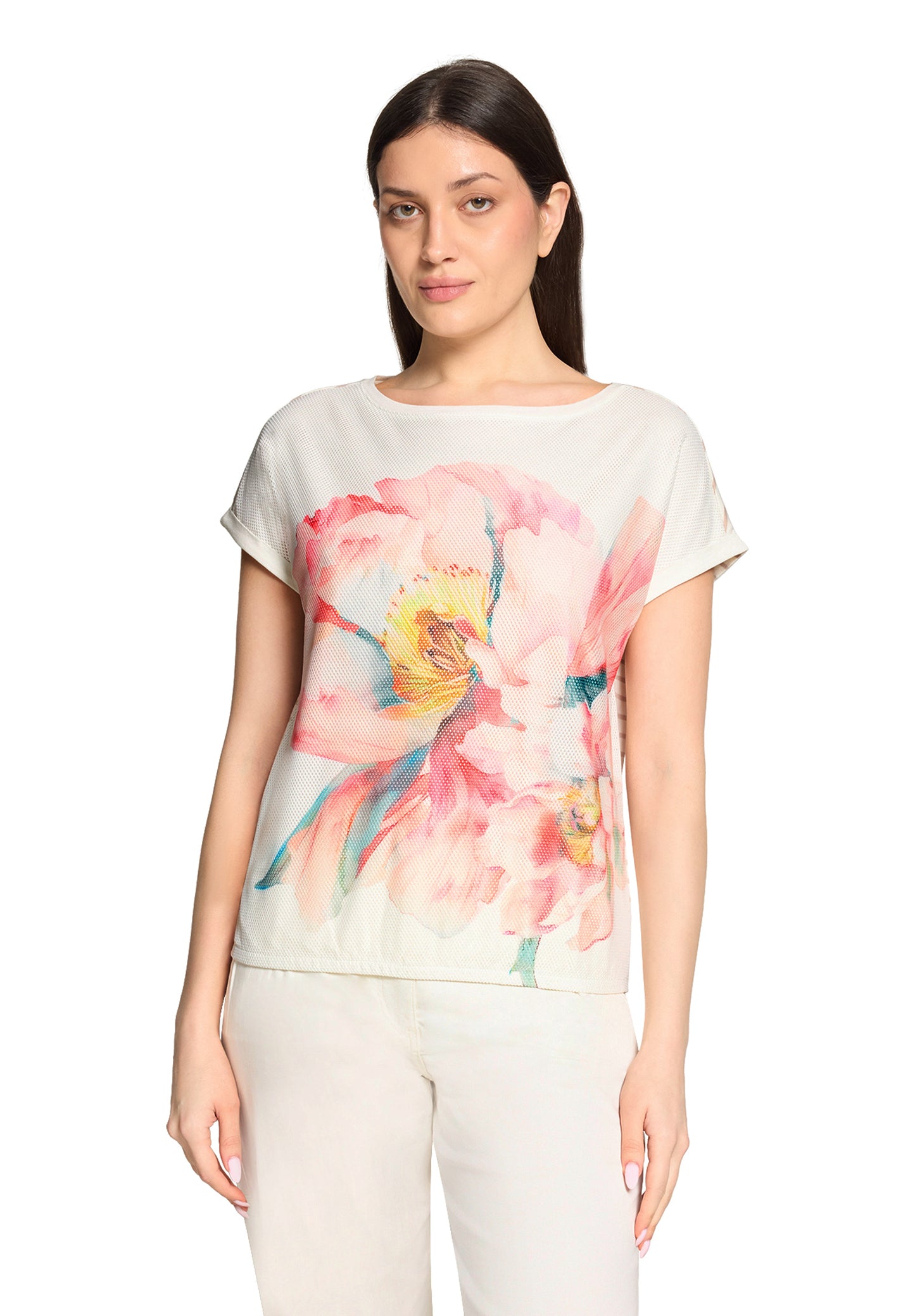 Shirt Kurz 1/2 Arm Patch Cream/Rosé Bild 3