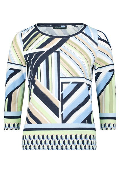 Shirt Kurz 3/4 Arm Blue/Green Bild 1