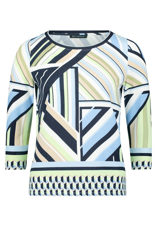 Shirt Kurz 3/4 Arm Blue/Green Bild 1