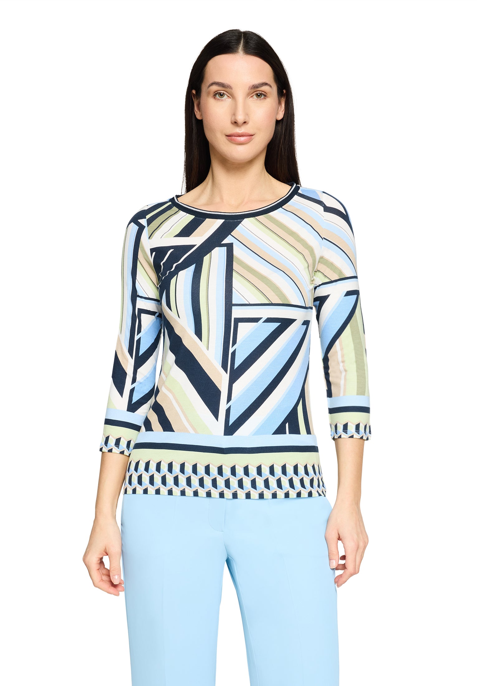 Shirt Kurz 3/4 Arm Blue/Green Bild 3