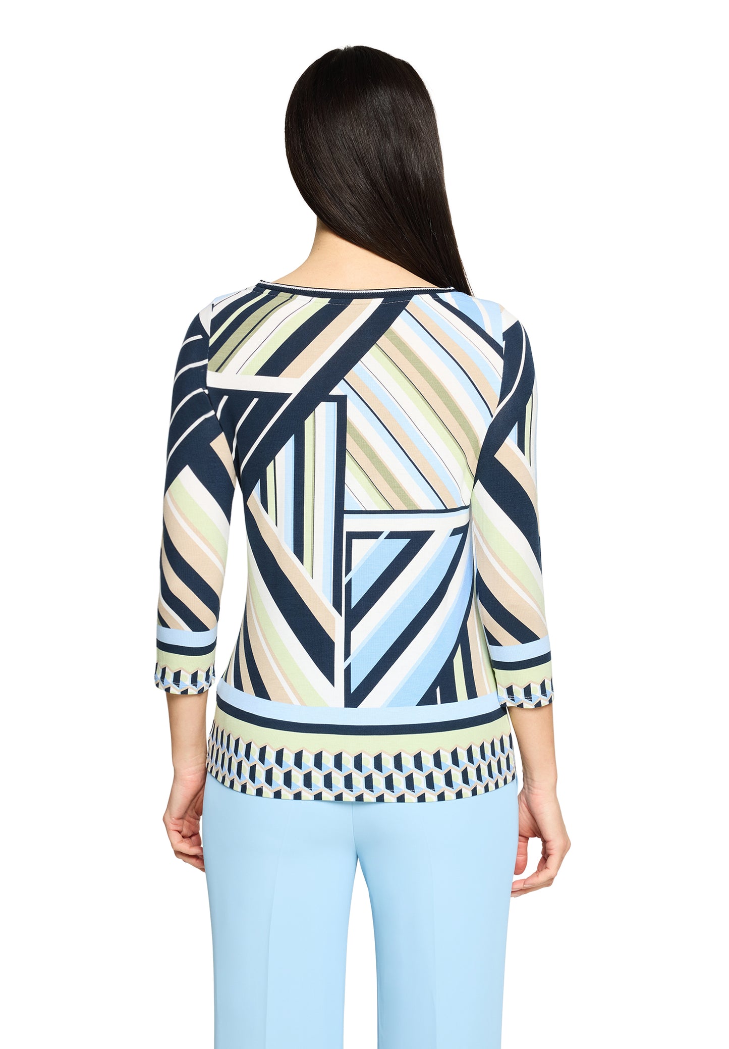 Shirt Kurz 3/4 Arm Blue/Green Bild 4