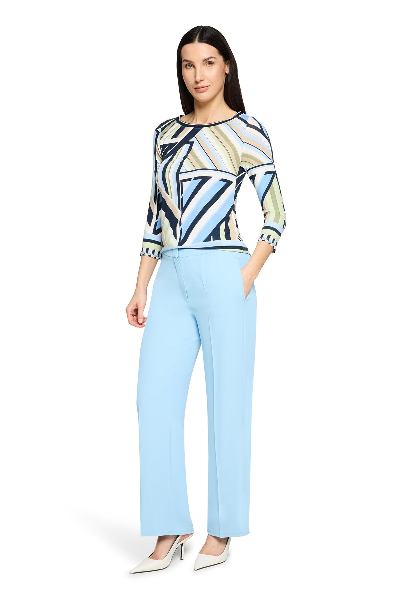 Shirt Kurz 3/4 Arm Blue/Green Bild 5