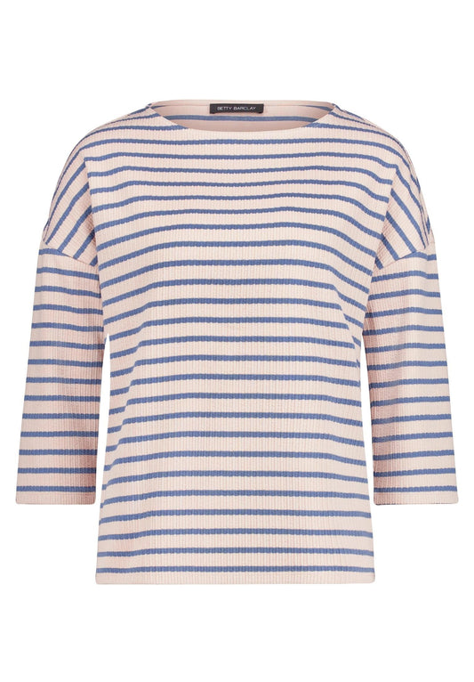 Shirt Kurz 3/4 Arm Nature/Blue Bild 1