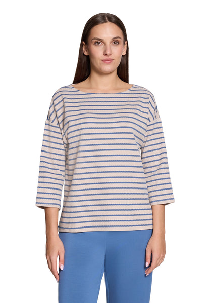 Shirt Kurz 3/4 Arm Nature/Blue Bild 3