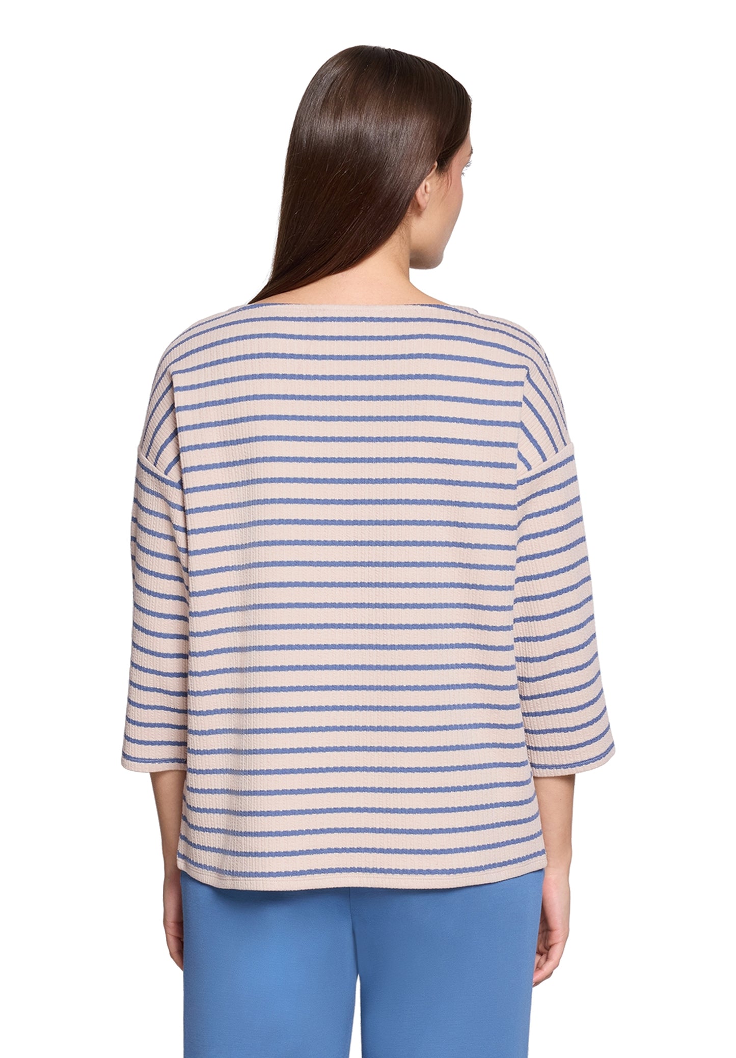 Shirt Kurz 3/4 Arm Nature/Blue Bild 4