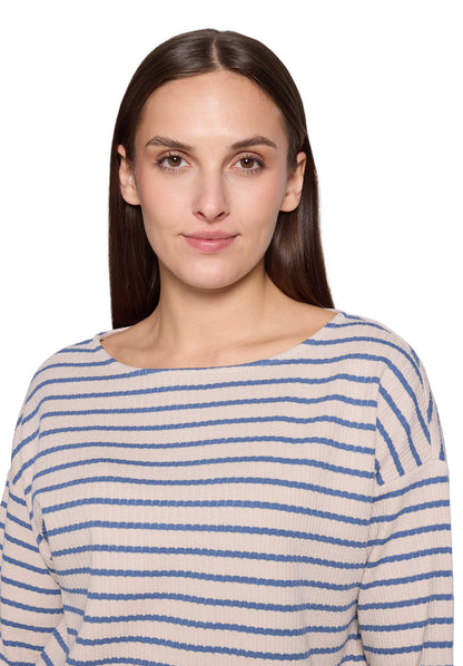 Shirt Kurz 3/4 Arm Nature/Blue Bild 6