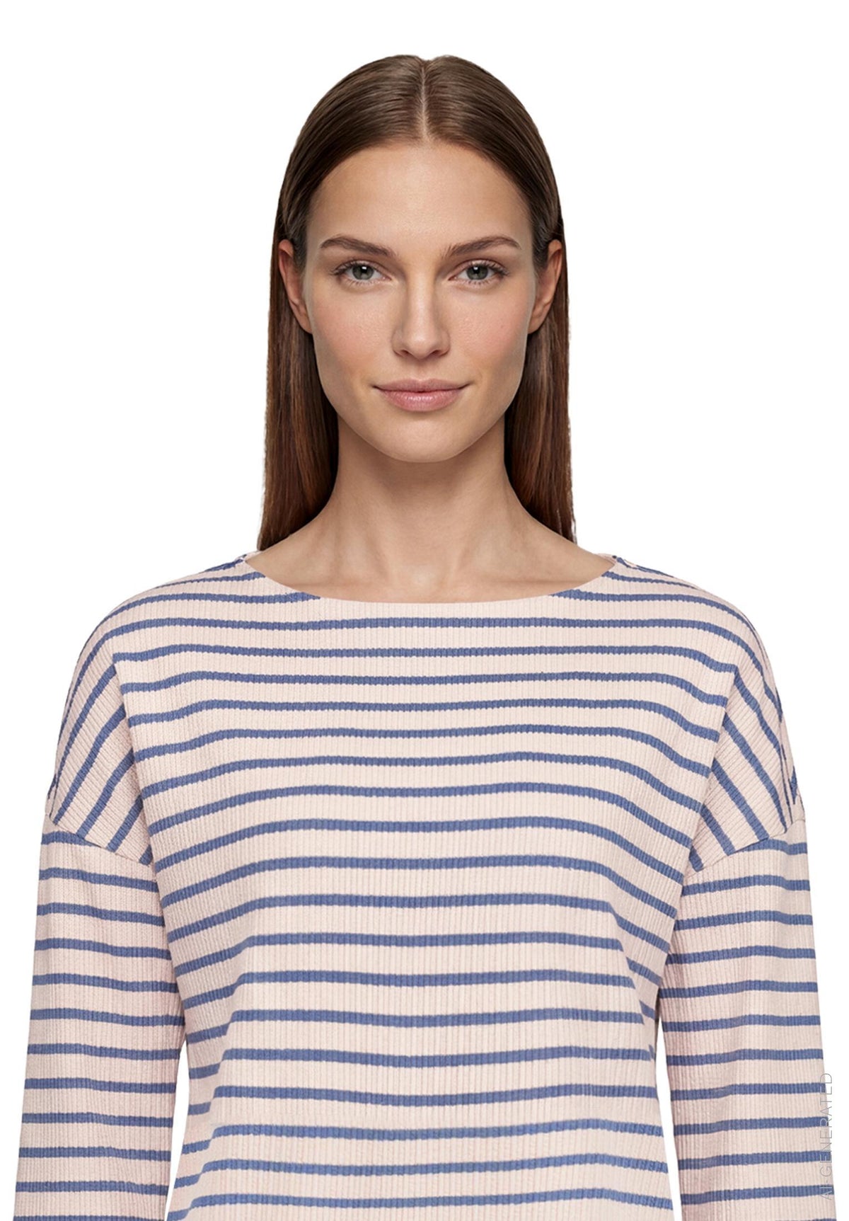 Shirt Kurz 3/4 Arm Nature/Blue Bild 6