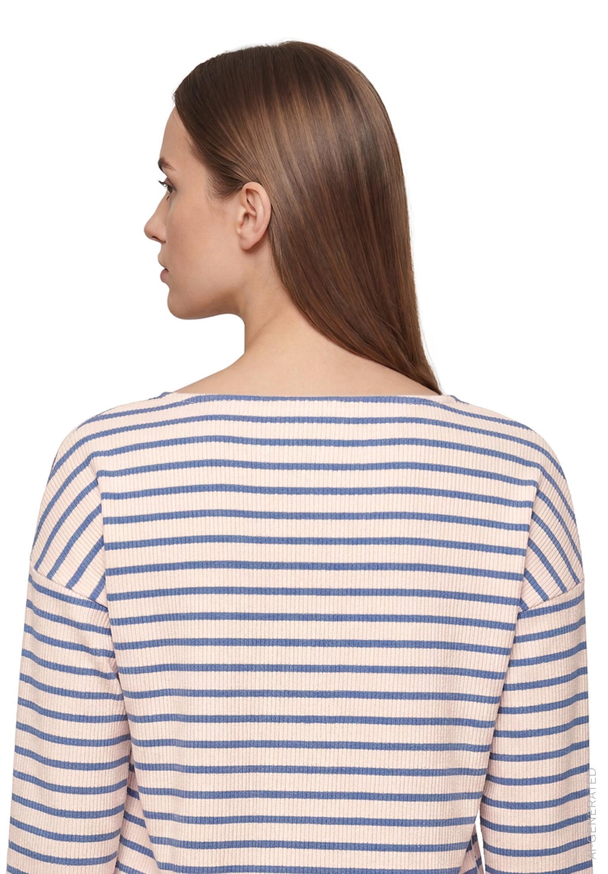 Shirt Kurz 3/4 Arm Nature/Blue Bild 7