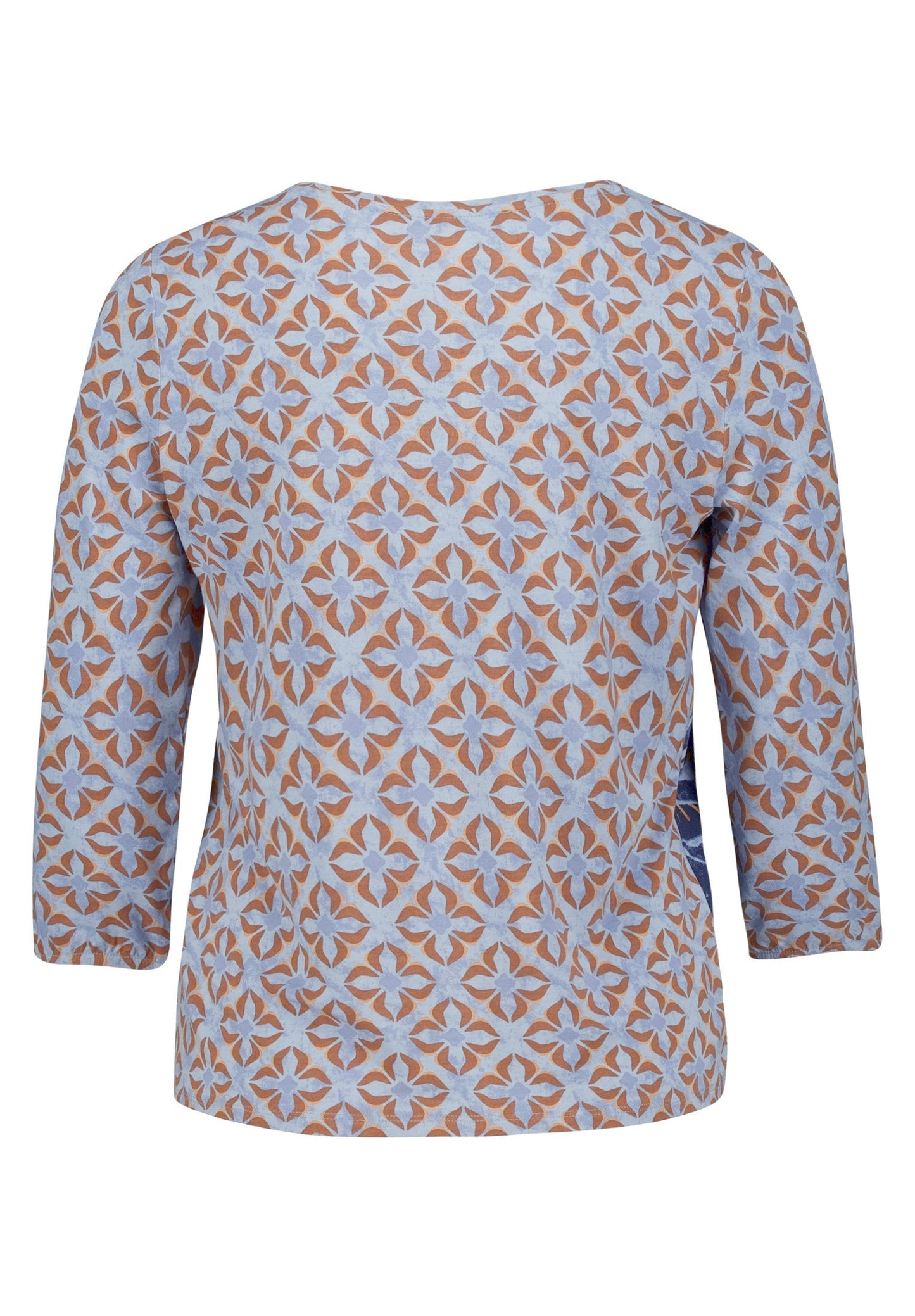 Shirt Kurz 3/4 Arm Blue/Brown Bild 2