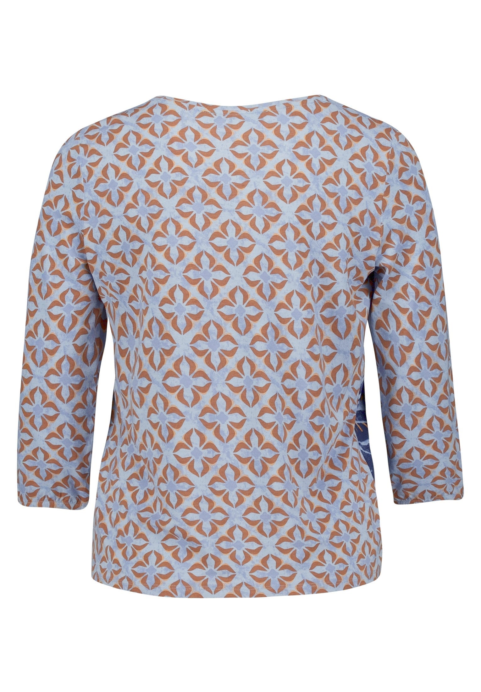 Shirt Kurz 3/4 Arm Blue/Brown Bild 2