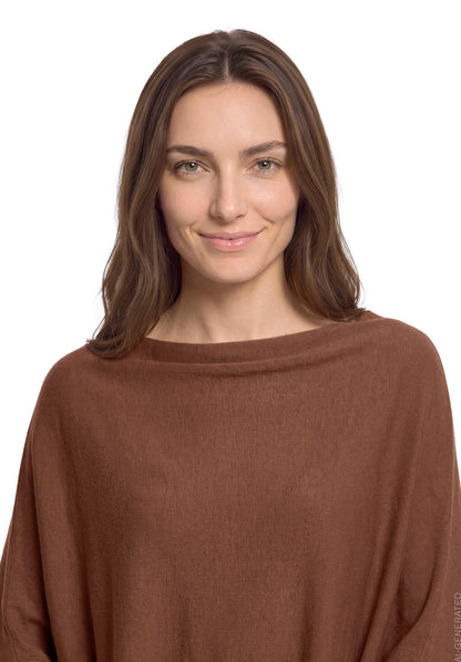 Strick-Poncho Dark Coffee Bild 5