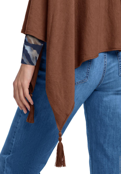 Strick-Poncho Dark Coffee Bild 6
