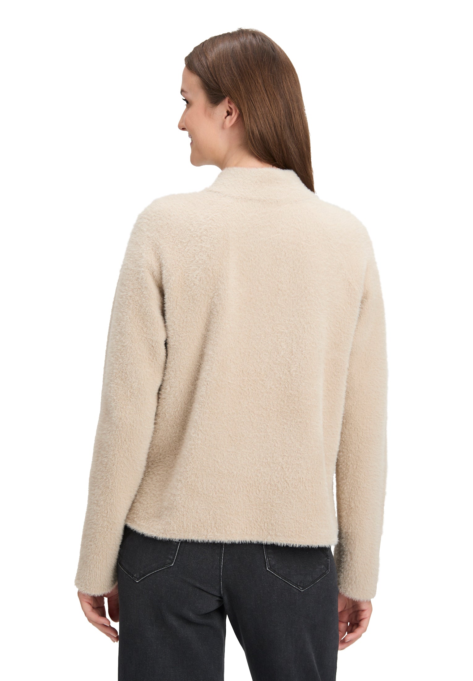 Strickjacke Kurz 1/1 Arm Bright Taupe Bild 4