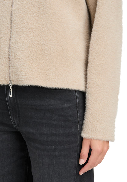 Strickjacke Kurz 1/1 Arm Bright Taupe Bild 7