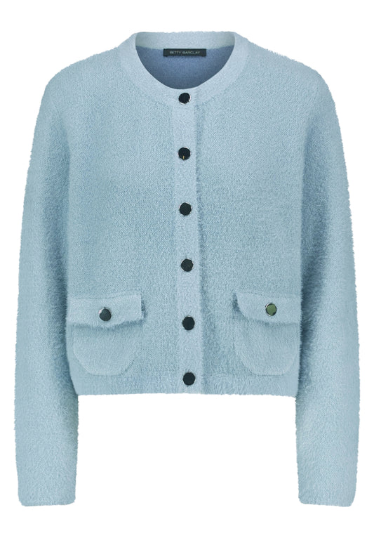 Strickjacke Kurz 1/1 Arm Blue Fog Bild 1