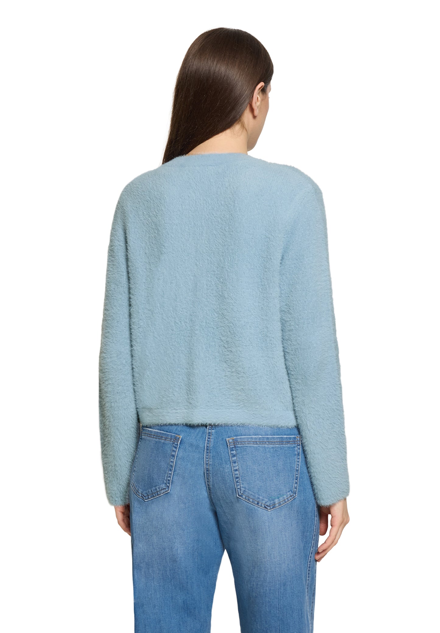 Strickjacke Kurz 1/1 Arm Blue Fog Bild 4