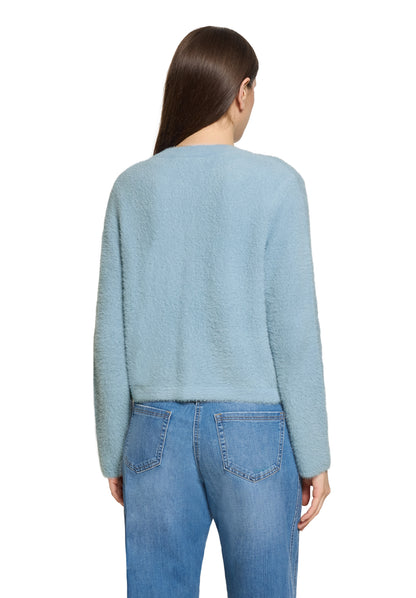 Strickjacke Kurz 1/1 Arm Blue Fog Bild 4