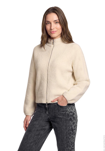 Strickjacke Kurz 1/1 Arm Pastel Sand Bild 3