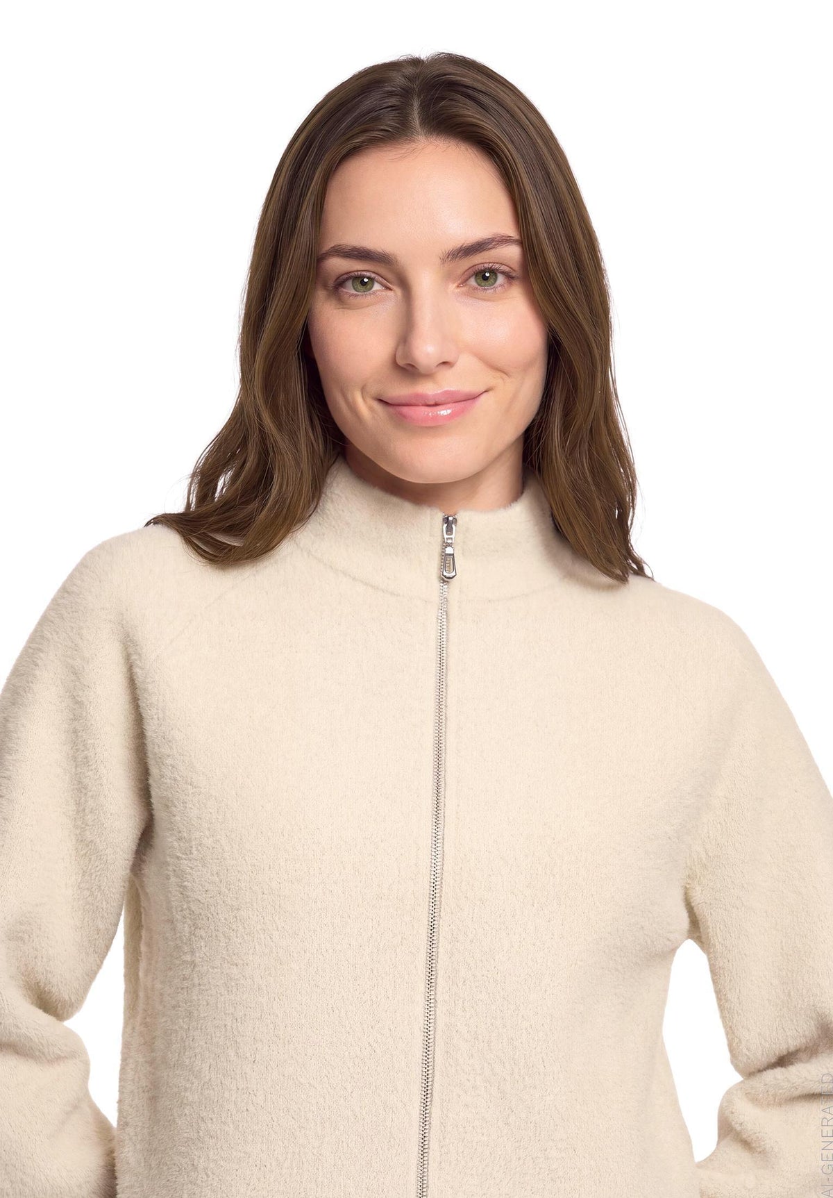 Strickjacke Kurz 1/1 Arm Pastel Sand Bild 6