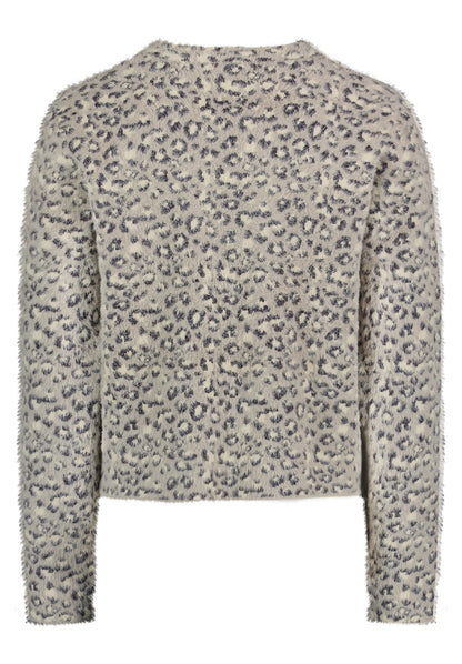 Strickjacke Kurz 1/1 Arm Patch Grey/Beige Bild 2