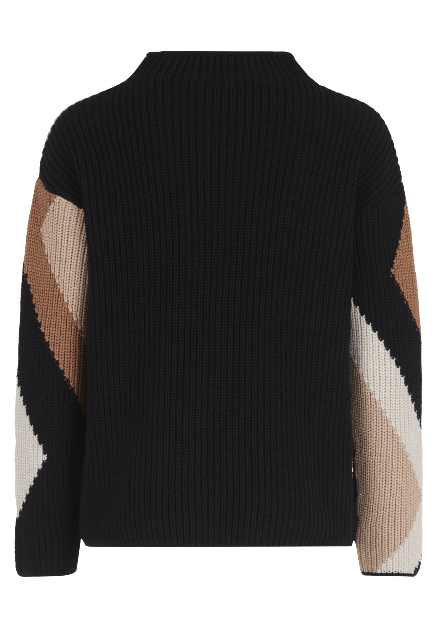 Strickpullover Kurz 1/1 Arm Patch Black/Brown Bild 2
