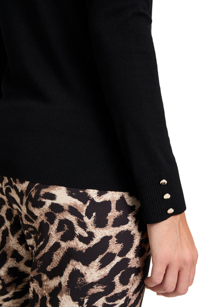 Strickpullover Kurz 1/1 Arm Black Bild 7