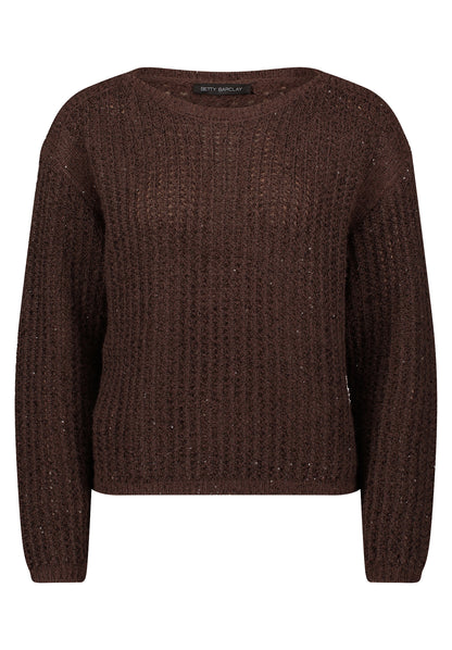 Strickpullover Kurz 1/1 Arm Light Maroon Bild 1