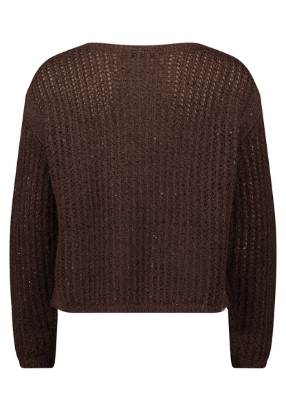 Strickpullover Kurz 1/1 Arm Light Maroon Bild 2