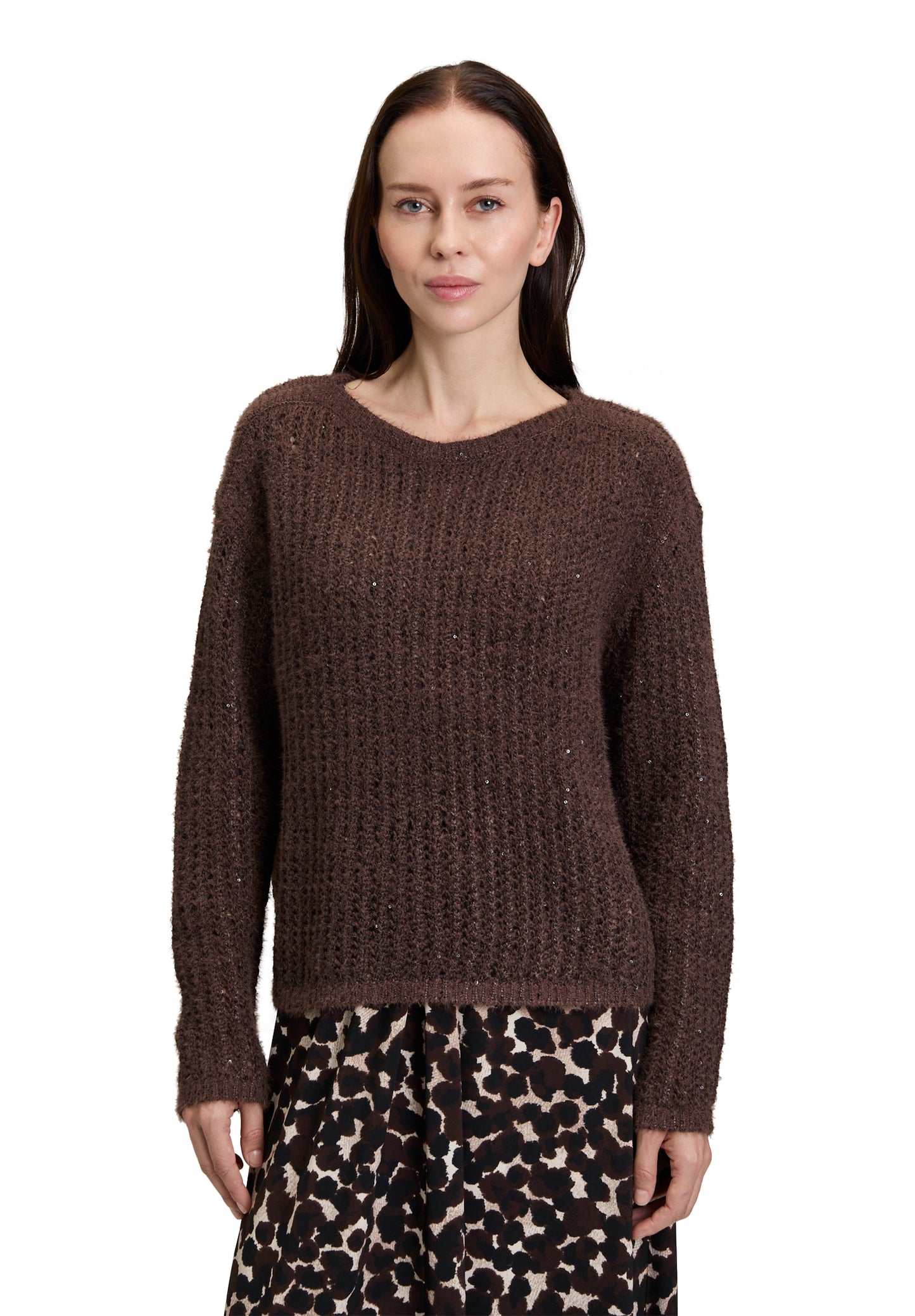 Strickpullover Kurz 1/1 Arm Light Maroon Bild 3