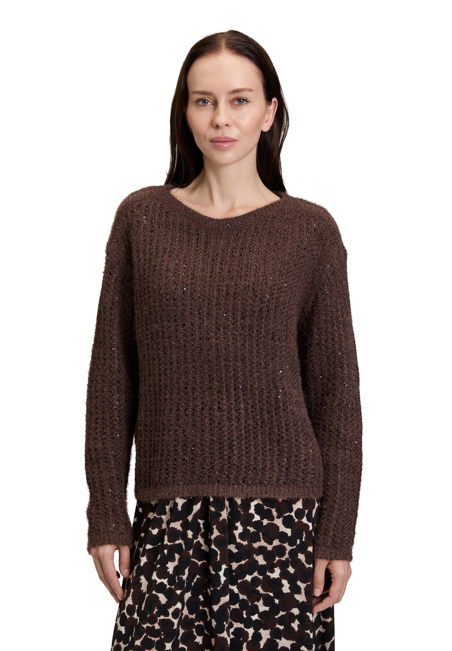 Strickpullover Kurz 1/1 Arm Light Maroon Bild 3