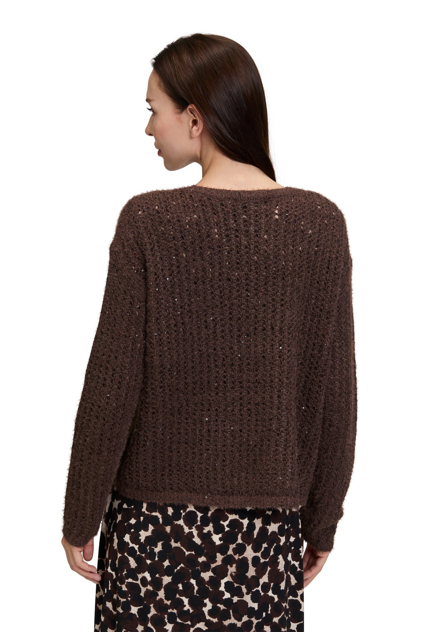 Strickpullover Kurz 1/1 Arm Light Maroon Bild 4
