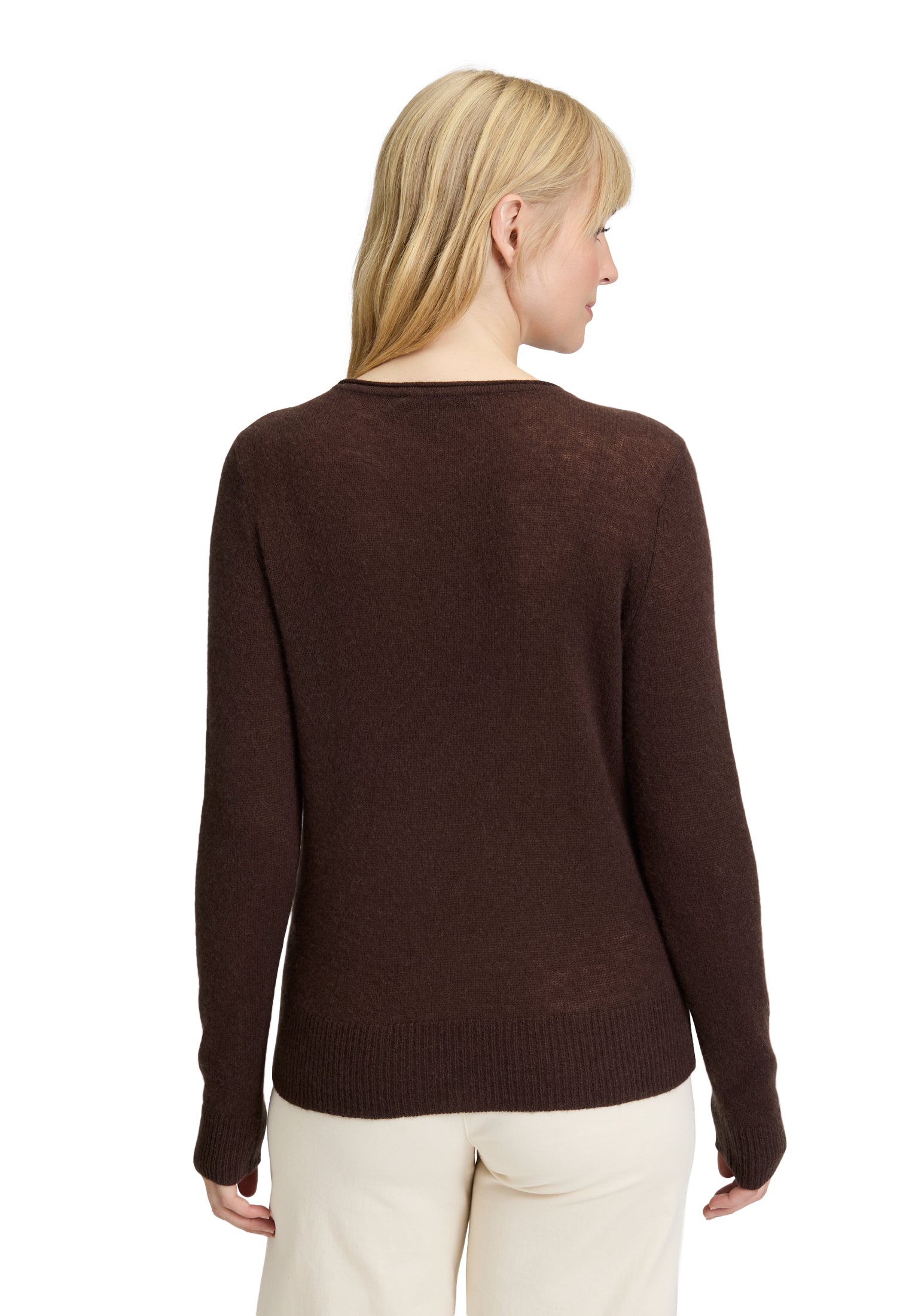 Strickpullover Kurz 1/1 Arm Light Maroon Bild 4
