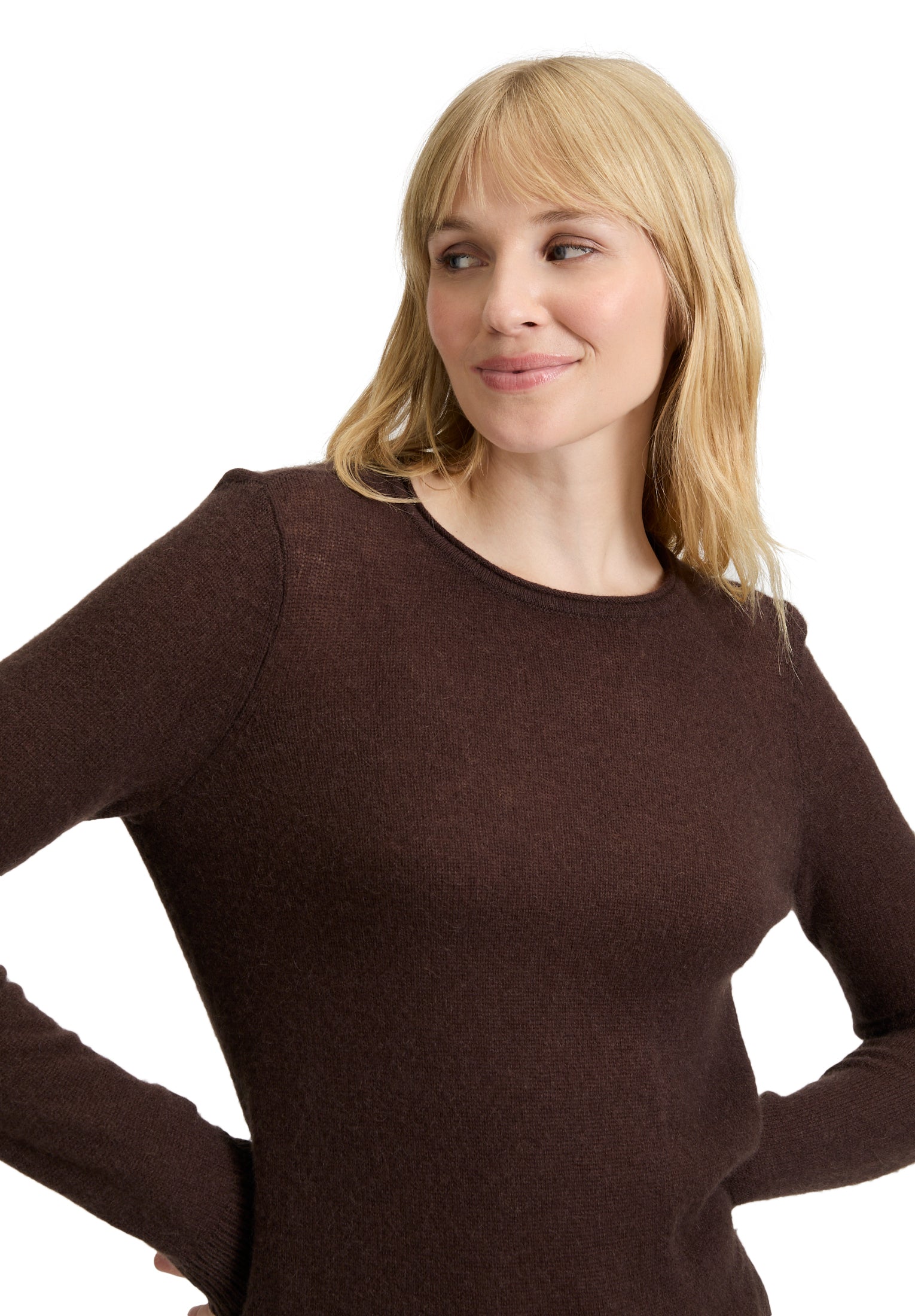 Strickpullover Kurz 1/1 Arm Light Maroon Bild 6