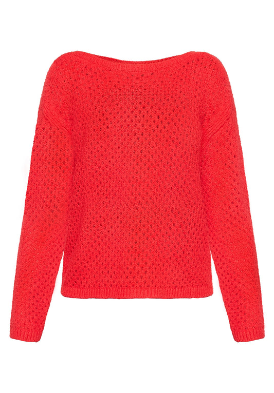 Strickpullover Kurz 1/1 Arm High Risk Red Bild 1