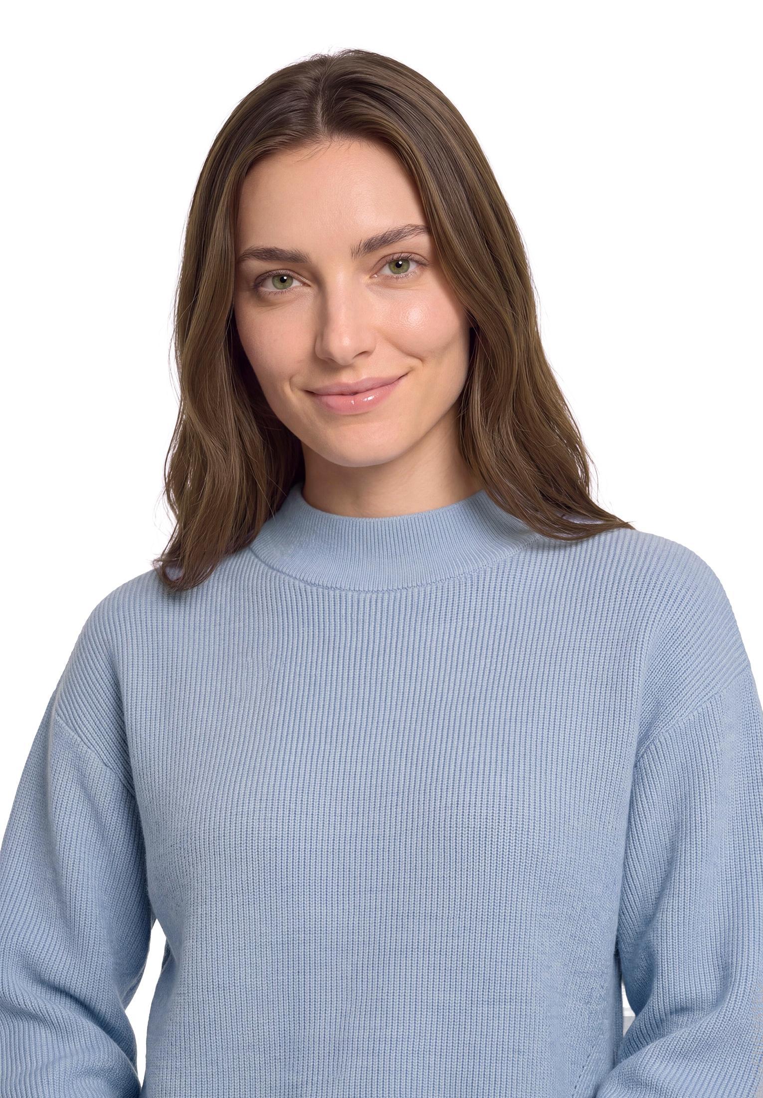 Strickpullover Kurz 1/1 Arm Blue Fog Melange Bild 4