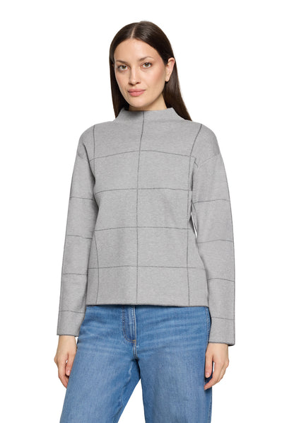 Strickpullover Kurz 1/1 Arm Patch Grey/Grey Bild 3