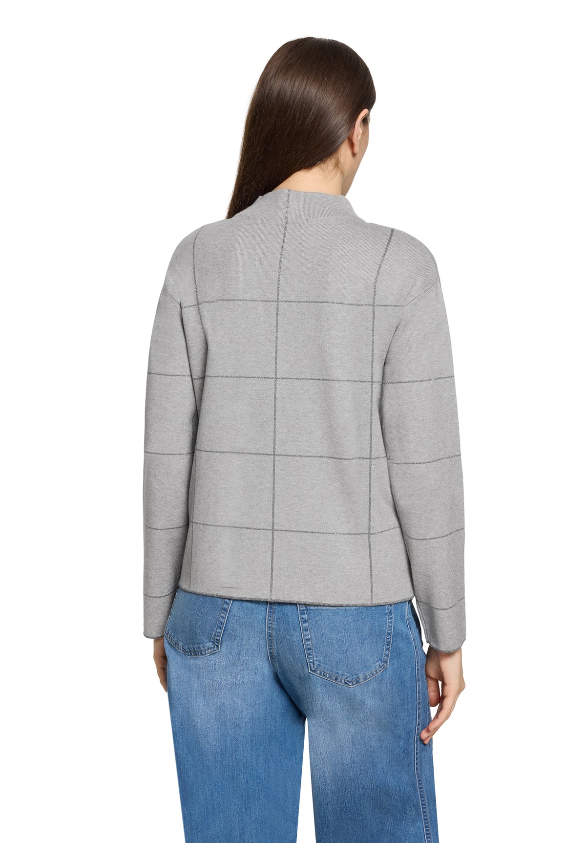 Strickpullover Kurz 1/1 Arm Patch Grey/Grey Bild 4